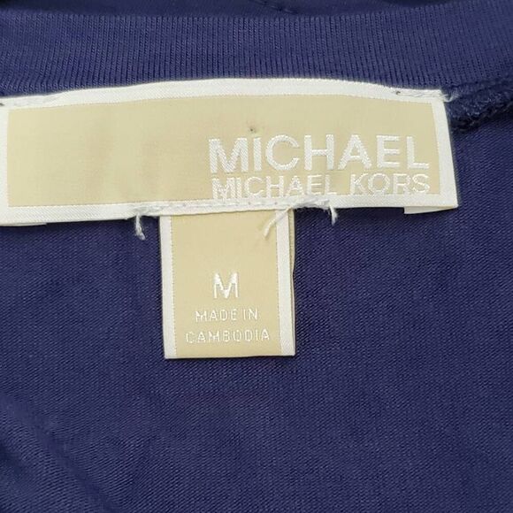 Michael Kors Medium Navy Blue Blouse - Picture 5 of 7